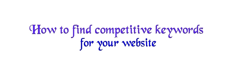 competitive keyword research tools