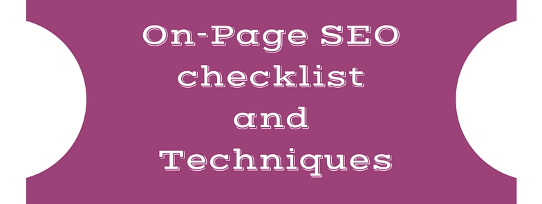 On page seo checklist