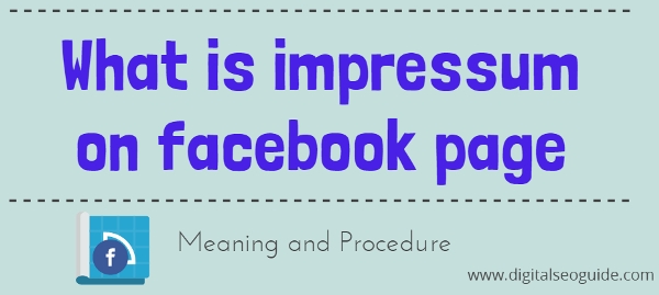 What is Impressum facebook page