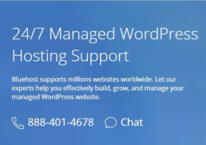 bluehost wordpress hosting support