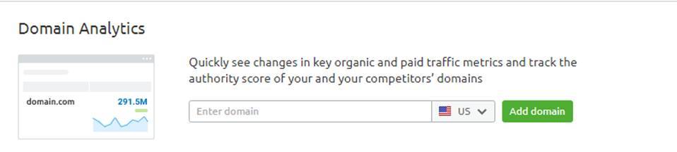 semrush domain analytics