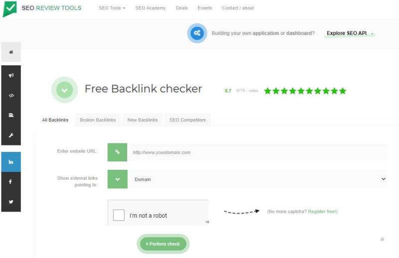 SEO Review Tools backlink checker